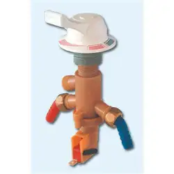 White single-lever under-table mixer control