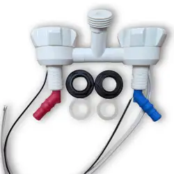 Novo tabletop shower mixer control white Ø 22mm r.1/2''