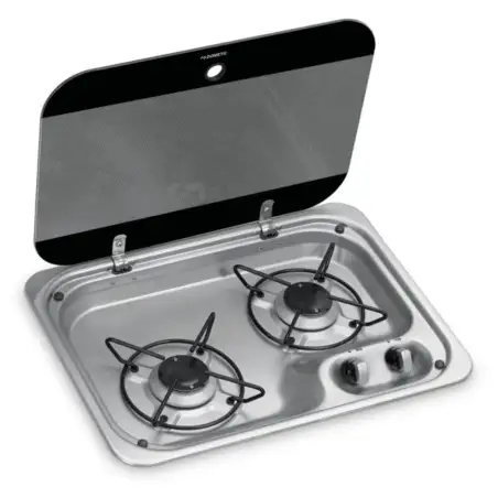 Cocina gas dometic 2 quemadores c.tapa cristal hbg 2335