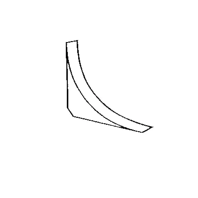 Plastic corner radius 75