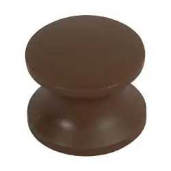 Botão com rosca marrom