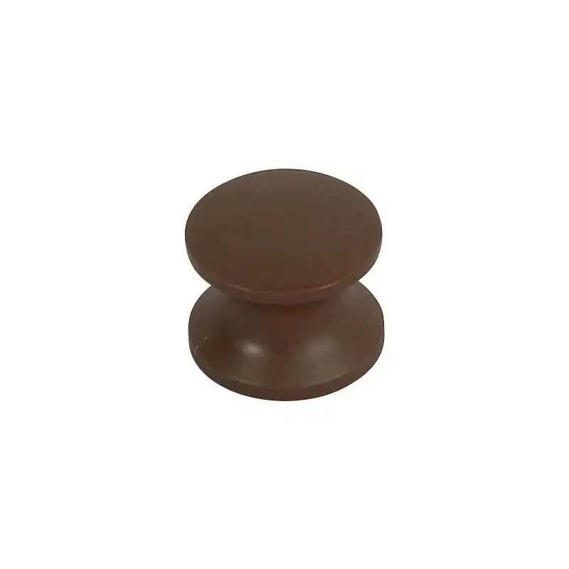 Brown threaded button