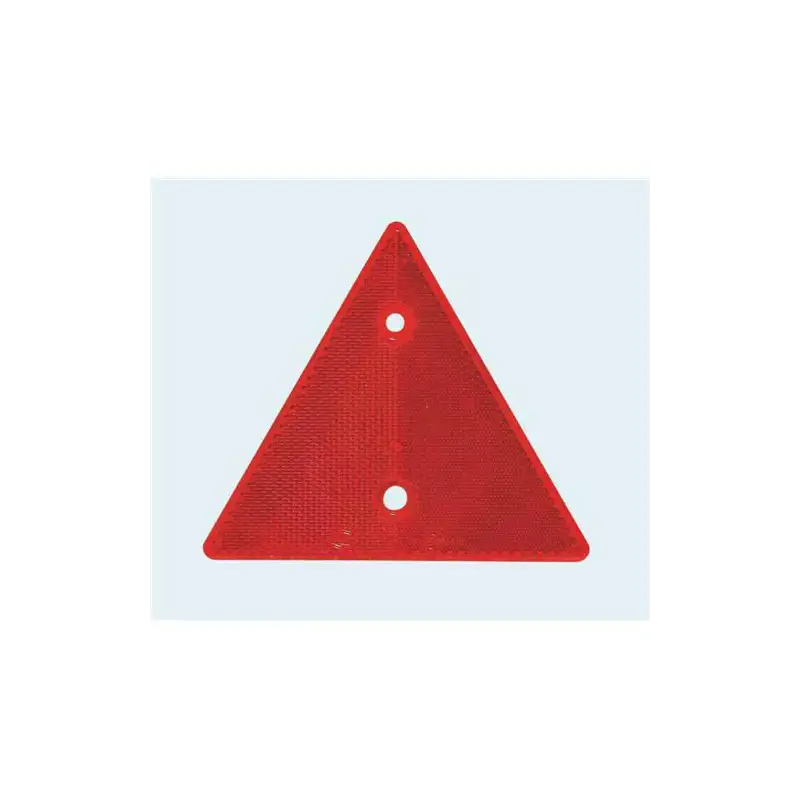 Red triangular reflector