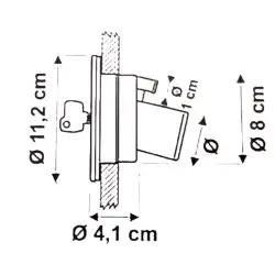 Toma exterior agua Ø35 con tapon