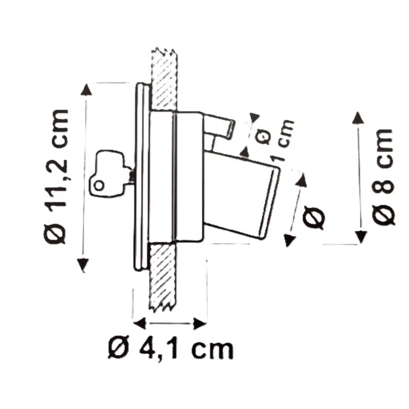 External water intake Ø 40 with cap
