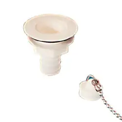 Bonde droite Ø25 avec bouchon et chaÎnette