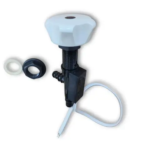 Robinet contacteur douche sous table blanc Ø15mm