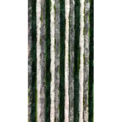 Rideau chenille 560x1850mm vert et blanc