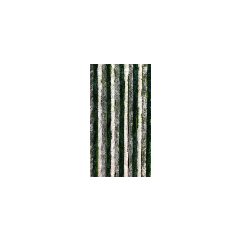 Rideau chenille 560x1850mm vert et blanc