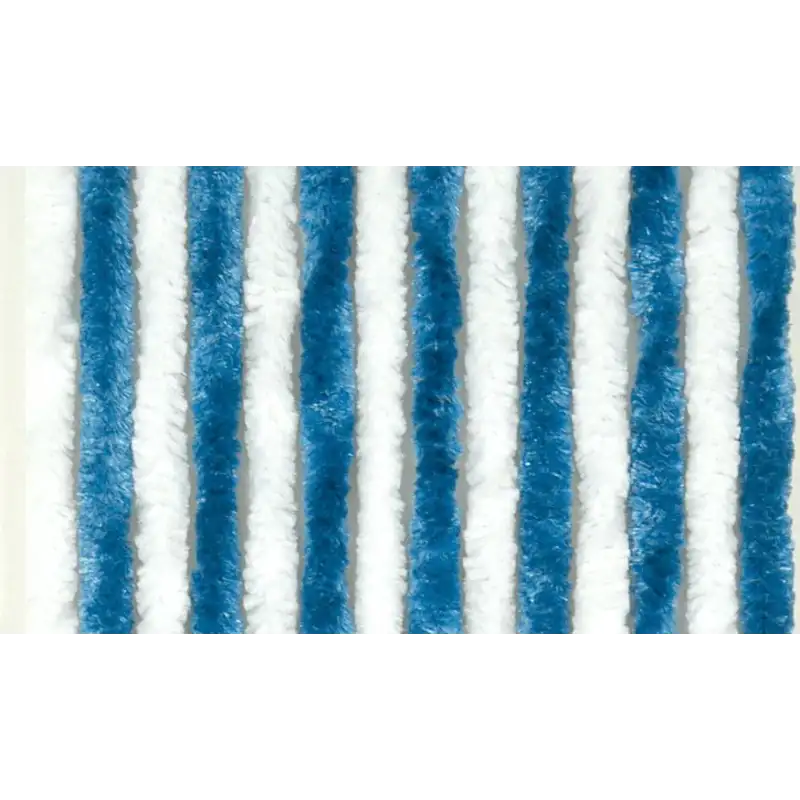 Velour-vorhang 560 x 1850 blau-weiß