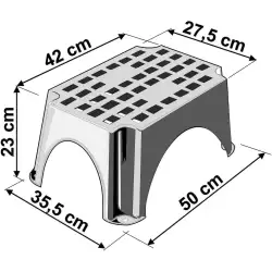 Economical plastic step