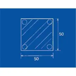 Rear signage plate 500x500 mm.