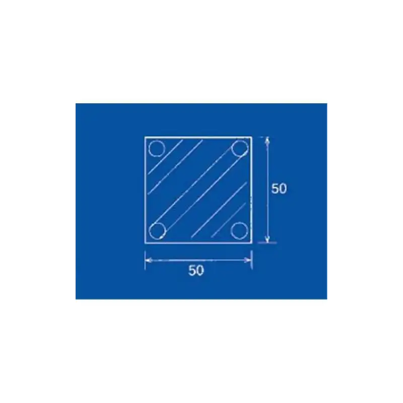 Rear signage plate 500x500 mm.