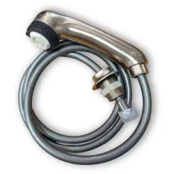 Style shower set with chrome hose