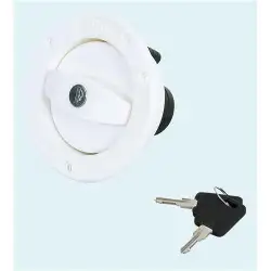 Toma exterior agua Ø35 blanca con tapon