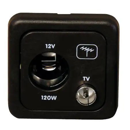 12v.c.+ antena grey socket