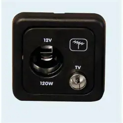 12v.c.+ antena brown socket