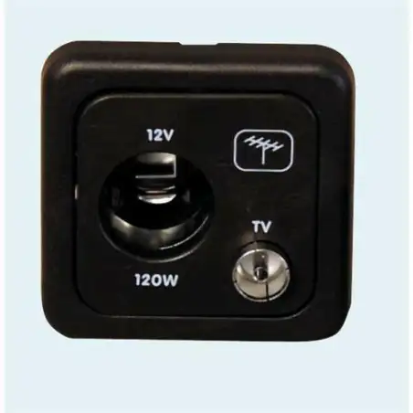 Prise allume-cigare + antenne 12v marron