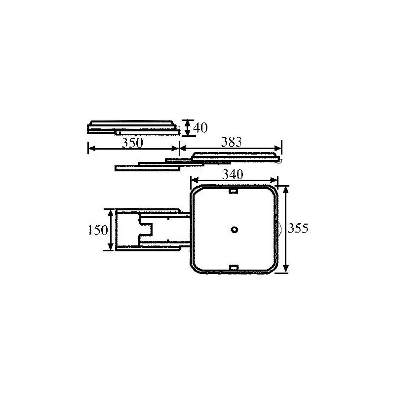 Tv-innenhalter einbaubar in ein schrank kss