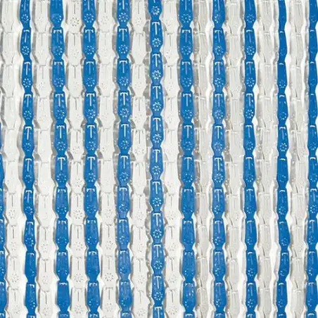 Rideau plastique 600x1900mm gris et bleu