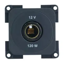 Plugue 12v cinza escuro