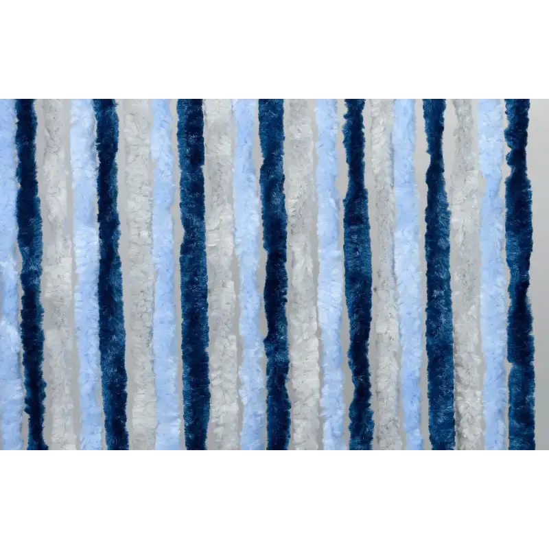 Velv. curtain 560 x 1850 tricolor blue-grey