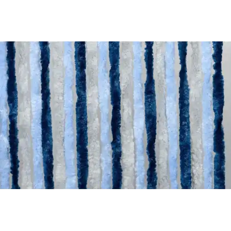 Cortina de veludo 560 x 1850 tricolor azul-cinza