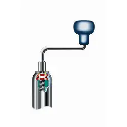 Roda jockey completa Ø 215 x 70 mm até 150 kg com indicador de carga