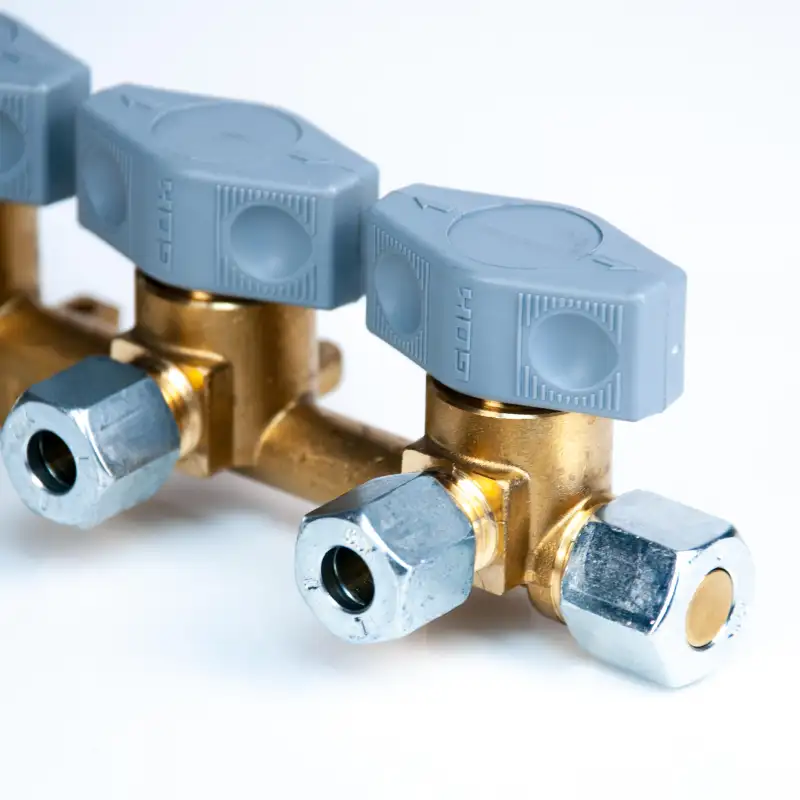 Block vk 3-10 dsv-ab3 1 inlet 10mm and 3 outlet 8mm