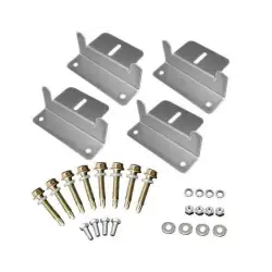 Four-piece aluminum solar panel mounting brackets