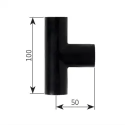 Conexion t goma o22mm