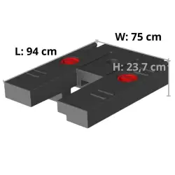 Deposito chasis aguas sucias 67l - renault master (2010-) no l1/l2/4x4