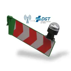 Baliza v16 homologada conexiÓn con dgt led one + soporte ventana