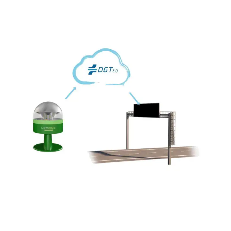 Baliza v16 homologada conexiÓn con dgt led one + soporte ventana