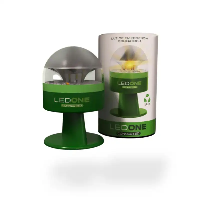 Baliza v16 homologada conexiÓn con dgt led one + soporte ventana