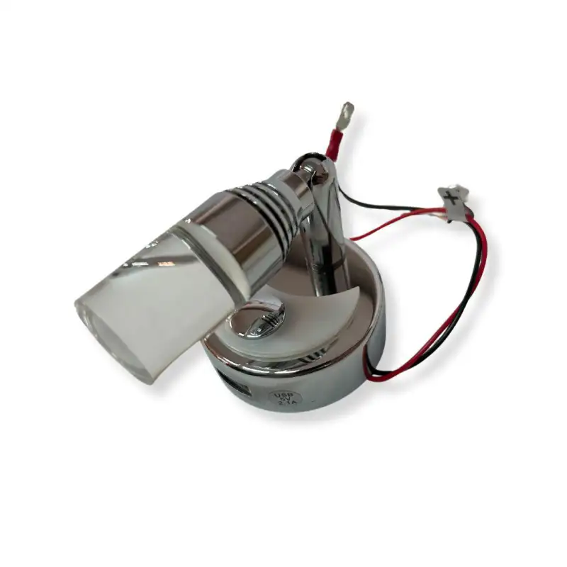 Foco cromo led 12v 70 lm usb tactil