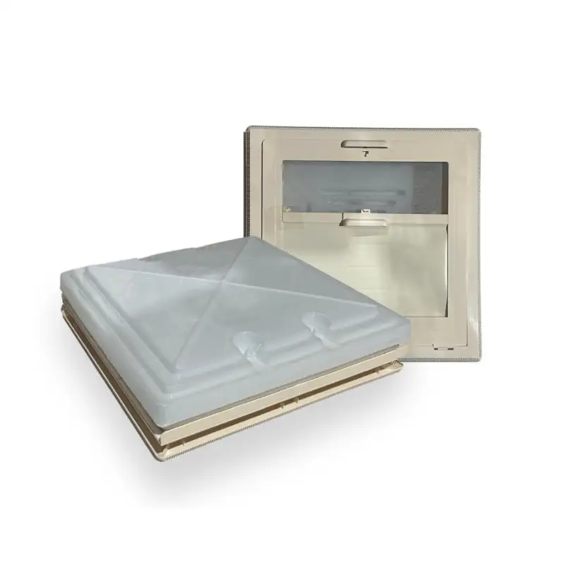 Claraboya doble 40x40 cassette blanca