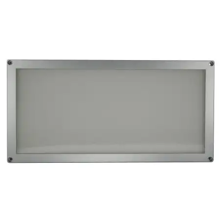 Rectangular led ceiling lamp 20x10 cm. chrome