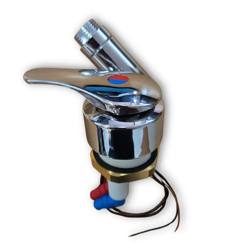 Chrome twist removable one-handed shower