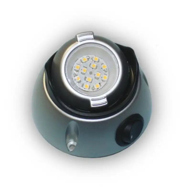 Faretto basculante LED argento da 0,8w