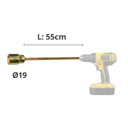 Drill leg drive Ø19 55cm