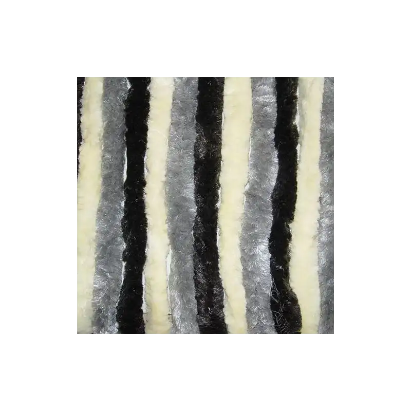 Velvet curtain 560 x 1850 grey-black-beige