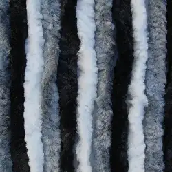 Velvet curtain 560 x 1850 grey-black-white