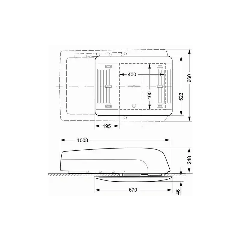 Acoustic air truma aventa u hot/cold roof. ext. 2400w without distributor