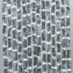 Velv. curtain 560 x 1850 grey-white mix
