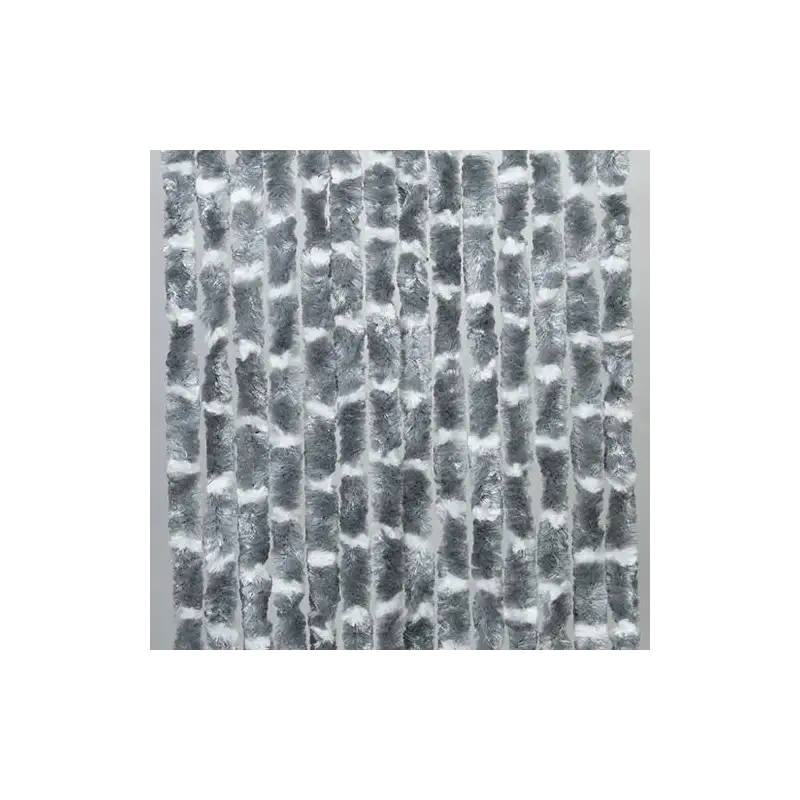 Velv. curtain 560 x 1850 grey-white mix