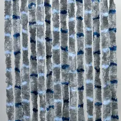 Velv. curtain 560 x 1850 grey-blue mix