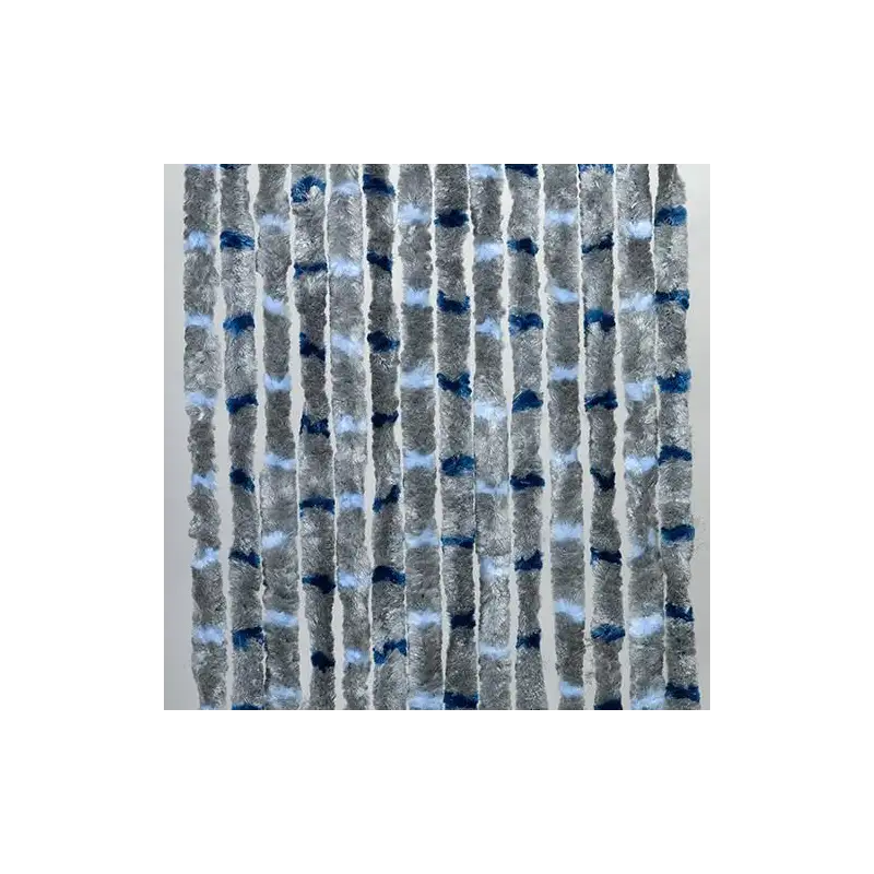 Velv. curtain 560 x 1850 grey-blue mix