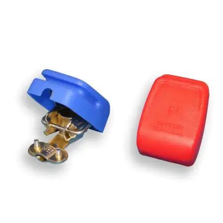 Coppia clip terminali batteria (blu-rosso)