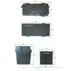 Battery holder box 225x465x254mm